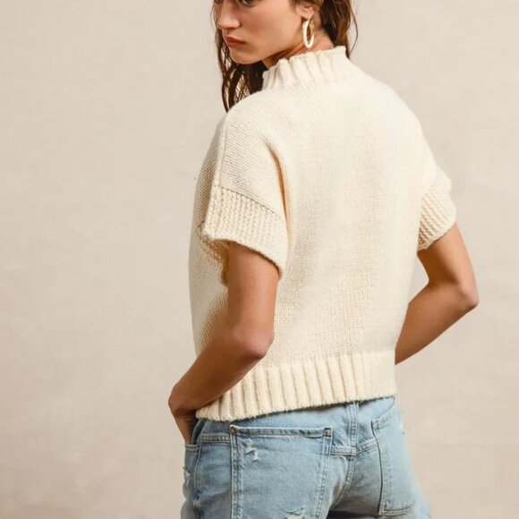 BiBi American Flag Patchwork Drop Shoulder‎ Sweater - Picture 6 of 15